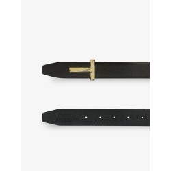 Reversible hammered leather belt