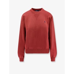 Cotton blend sweater with embroidered logo on the front