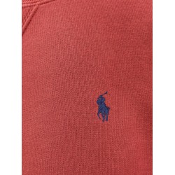 Cotton blend sweater with embroidered logo on the front