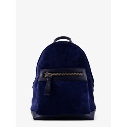 Suede backpack with maxi zip on the front