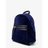 Suede backpack with maxi zip on the front