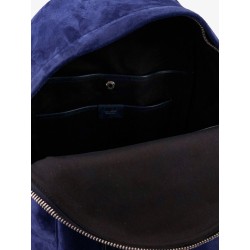 Suede backpack with maxi zip on the front