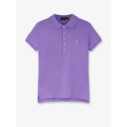 Cotton blend polo with embroidered logo
