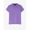 Cotton blend polo with embroidered logo
