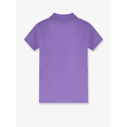 Cotton blend polo with embroidered logo