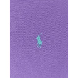 Cotton blend polo with embroidered logo