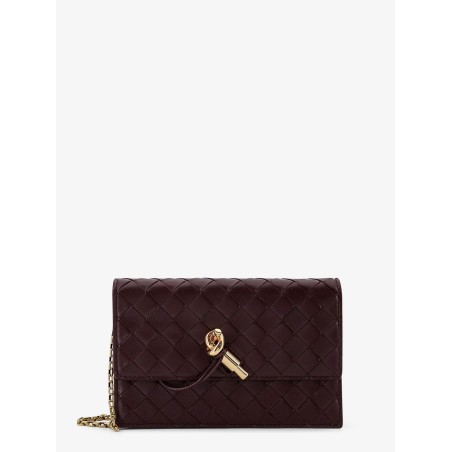 Leather crossbody bag with Intrecciato motif