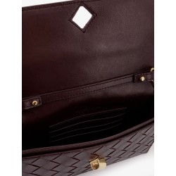 Leather crossbody bag with Intrecciato motif