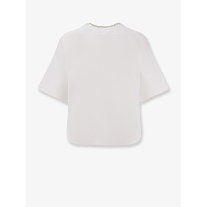 Boxy cotton blend t-shirt
