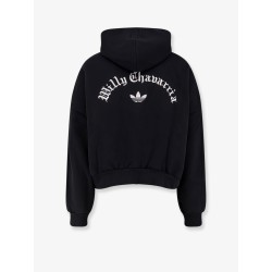 Cotton blend sweatshirt with embroidered logo on the front