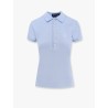 Cotton blend polo with embroidered logo