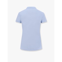 Cotton blend polo with embroidered logo