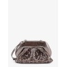 Laminated leather Tia shoulder bag with woven pattern