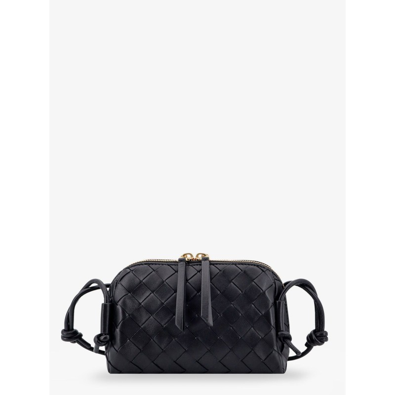 Concert Pouch leather crossbody bag with Intrecciato motif