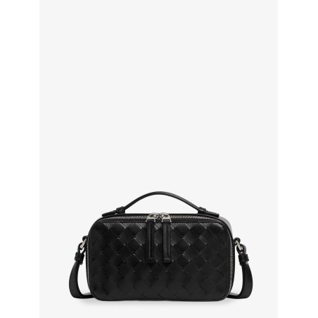 Leather clutch bag with Intrecciato motif