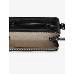 Leather clutch bag with Intrecciato motif