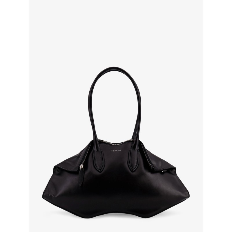 Manta leather shoulder bag with all-over metal details