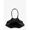 Manta leather shoulder bag with all-over metal details