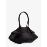 Manta leather shoulder bag with all-over metal details