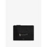 Leather clutch bag