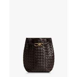 Andiamo Bucket leather crossbody bag with Intrecciato Pattern