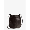 Andiamo Bucket leather crossbody bag with Intrecciato Pattern