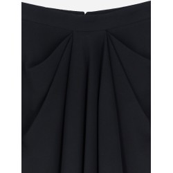 Draped midi skirt