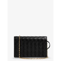 Leather crossbody bag with Intrecciato motif