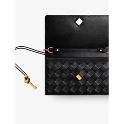 Leather crossbody bag with Intrecciato motif