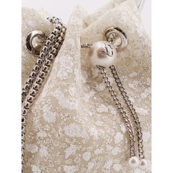 Bon Bon mesh bucket bag with micro sequins