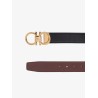 Reversible leather belt