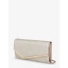 Emmie leather clutch with all-over glitter