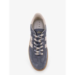 Suede sneakers with side logo