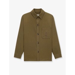 Cotton and linen shirt with embroidery