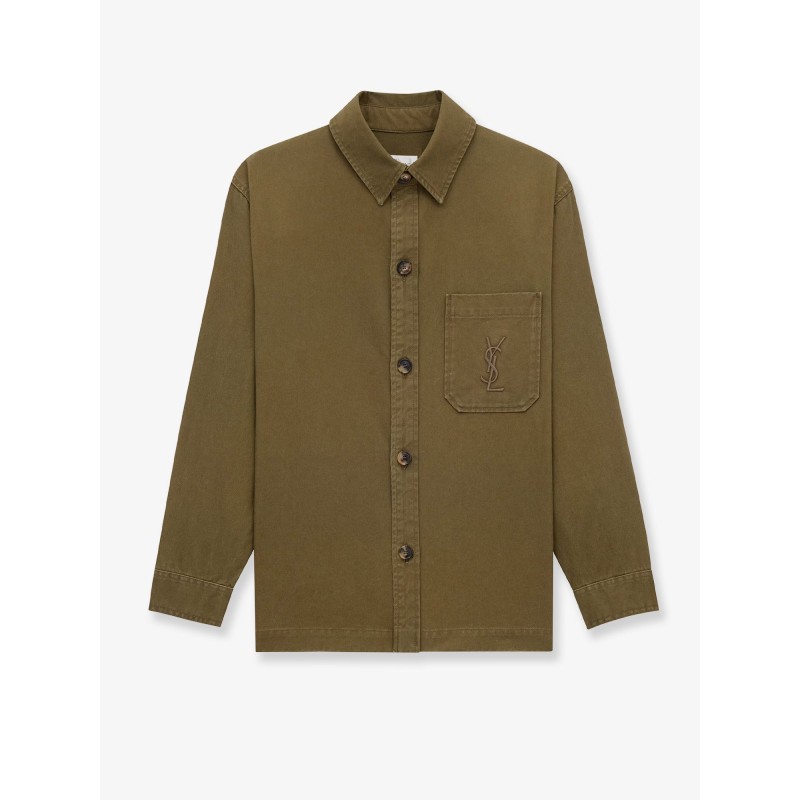 Cotton and linen shirt with embroidery