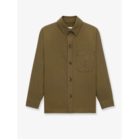 Cotton and linen shirt with embroidery