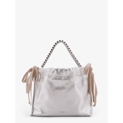 Metallic leather crossbody bag