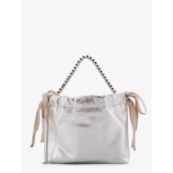 Metallic leather crossbody bag