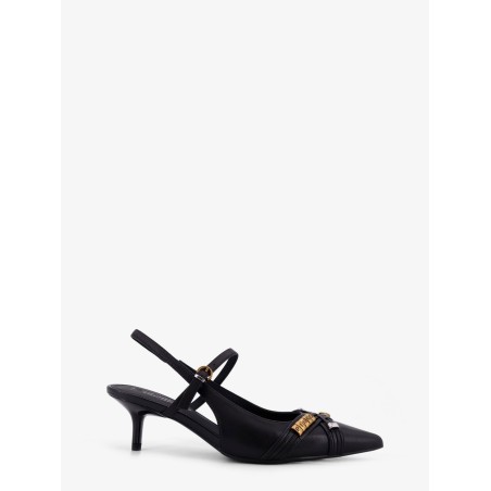 Gloria 18 leather pumps with metal lettering detail