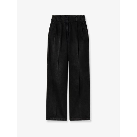 Flavia stone-washed cotton trousers