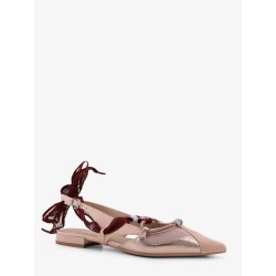 Gianira leather ballerinas with suede inserts
