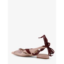 Gianira leather ballerinas with suede inserts