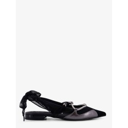 Gianira leather ballerinas with suede inserts