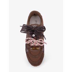 Yulia suede sneakers with nylon inserts