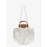 Le Pliage Filet L mesh and leather shoulder bag