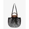 Le Pliage Filet L mesh and leather shoulder bag