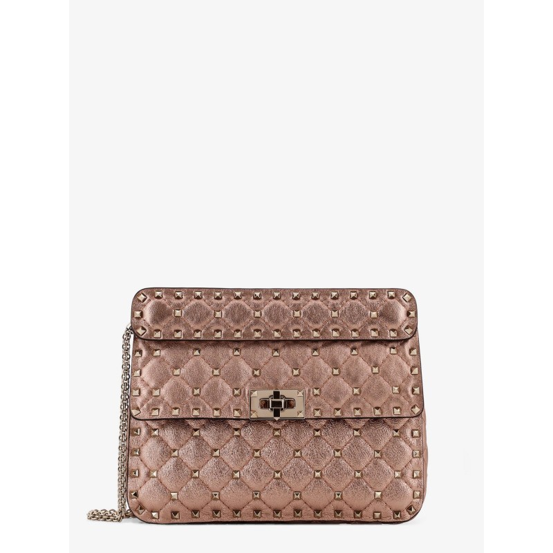Laminated leather Rockstud Spike crossbody bag