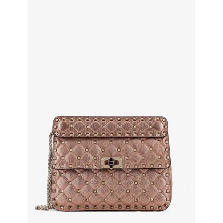 Laminated leather Rockstud Spike crossbody bag