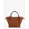 Hammered leather shopping bag
