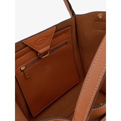 Hammered leather shopping bag